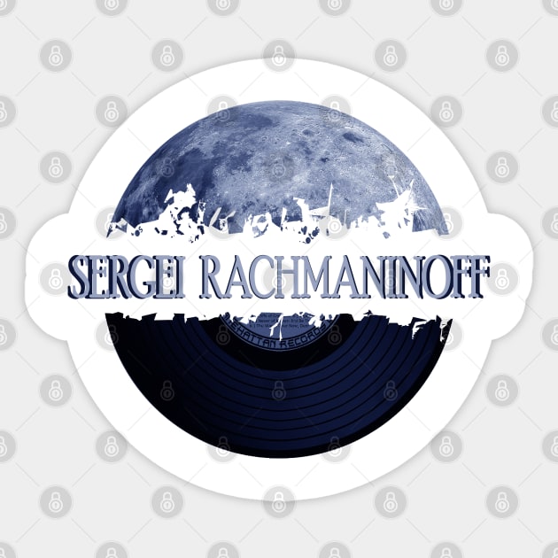 Sergei Rachmaninoff blue moon vinyl Sticker by hany moon